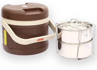 

Jaypee Premier 2 2 Containers Lunch Box(1060 ml), Brown