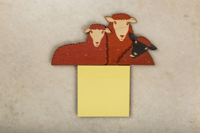 

Collarfolk CollarFolk Post-it Fridge Magnets | Black Sheep of the family | Orange Black Fridge Magnet Pack of 4(Red)