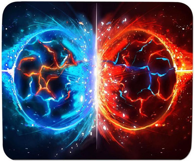

GMX Mouse Pads for Computer, Laptop Red & Blue Clash print for gaming, work, comfortable mouse pad - S.No : 0445 Mousepad(Multicolor)