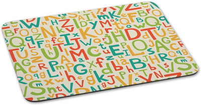 

100yellow Mouse pad | Alphabet Printed Mouse Pad | Designer High Quality Black Think Anti Skid Mouse Pad For Desktop and Laptop Computer- Ideal For Kids Mousepad(Multicolor)