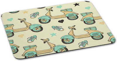 

100yellow Mouse pad | Scooter Printed Mouse Pad | Designer High Quality Black Think Anti Skid Mouse Pad For Desktop and Laptop Computer- Ideal For Kids Mousepad(Multicolor)