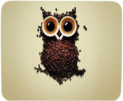 

GMX Mouse Pads for Laptop, PC Coffee with owl print for office pc and home computer - S.No : 0264 Mousepad(Multicolor)