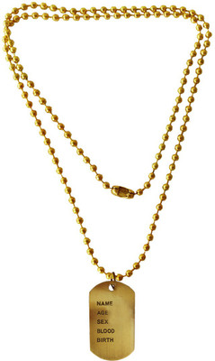Menjewell Classic new Collection Army Style Name Dog Tags Metal Pendant available at flipkart for Rs.249