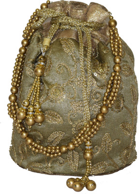 

SM Shopper Handmade Silk Potli Bag Potli(Grey)