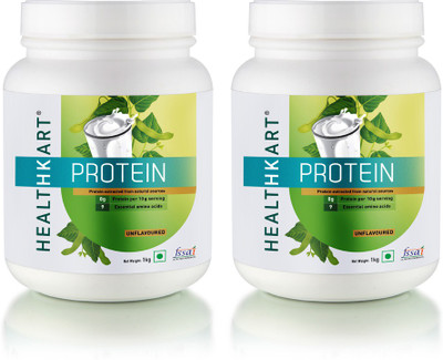 

Healthkart Protein - 80% All Natural Plant & Milk Protein, Unflavoured-2.2 lb/1Kg (Pack of 2) Plant-Based Protein(2 kg, Unflavored)