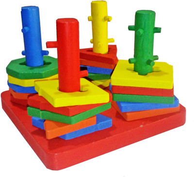 

TALKING GANESHA Wooden Geometric Shape Sorter Puzzle (multicolor) (21 Pieces)(21 Pieces)