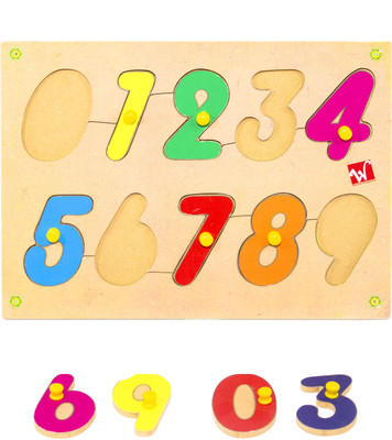 

Toyvala Pinewood Wooden Jigsaw Puzzle Board For Kids - 0 to 9 (Number) - Learning & Educational Gift(10 Pieces)