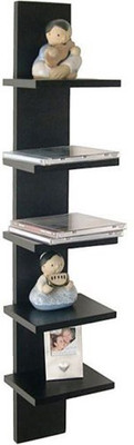 

MartCrown MDF Wall Shelf(Number of Shelves - 5, Black)