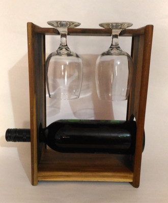 PeachCherry Celebratory Table Top Wine Display Wooden Wall Shelf(Number of Shelves - 1, Brown)