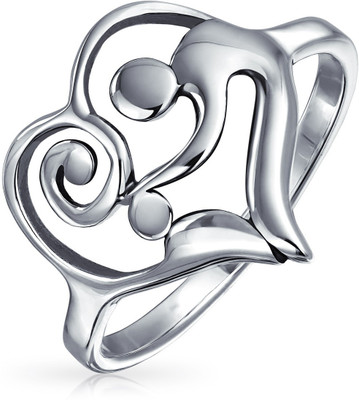 

Bling Jewelry Sterling Silver Sterling Silver Plated Ring, Grey