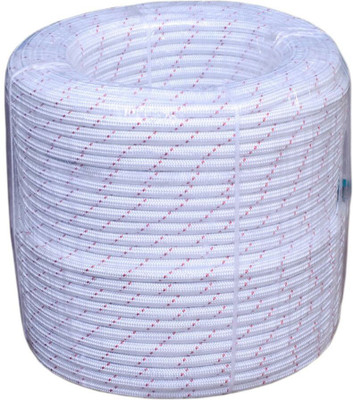 

Tarkash 8MM Nylon Climbing Rope 100 Mtrs White with Red Stripe(Length: 100 m, Diameter: 8 mm)