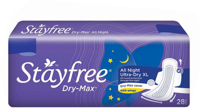 

Stayfree Dry - Max All Night Ultra Sanitary Pad(Pack of 28)