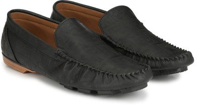 

big fox printed Loafers For Men(Black