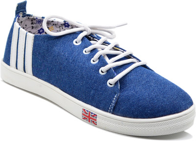 

Myra White Stripes Sneakers For Women(Blue, White