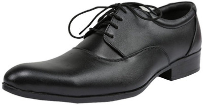 

hidekraft Genuine Leather Formal Shoes for Men Lace Up For Men(Black
