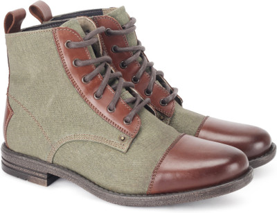 

Levi's Jeoffery Awler Boots For Men(Olive, Brown