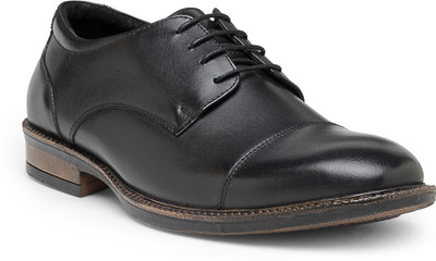 

Teakwood leather shoes Lace Up For Men(Black