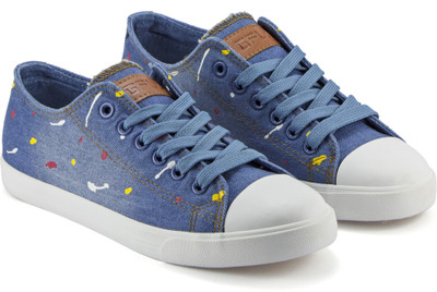 

DeVEE Colour Splatter Detailed Sky Blue Sneakers For Women(Multicolor