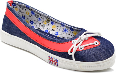

Myra Red Laced Bellies For Women(Blue