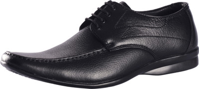 

WildHorn BLACK 100% GENUINE LEATHER FORMAL SHOES FOR MEN Lace Up For Men(Black