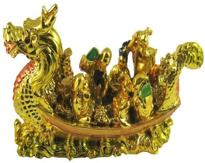 

GIRISHA AND SON feng shui dragon wealth ship for business, carrier, money Showpiece - 22 cm (Polyresin, Multicolor) Decorative Showpiece - 22 cm(Polyresin, Multicolor)