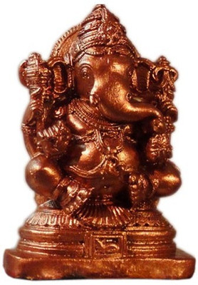 

Dharohar The Heritage Navdhanya Ganesha Idol Decorative Showpiece - 10.16 cm(Neem Wood, Brown)
