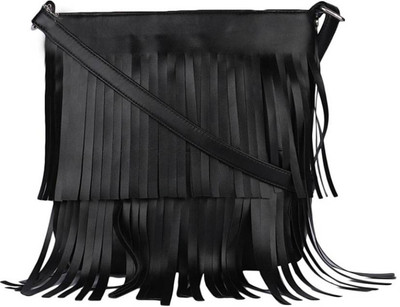 

Lychee Bags Girls Casual Black PU Sling Bag
