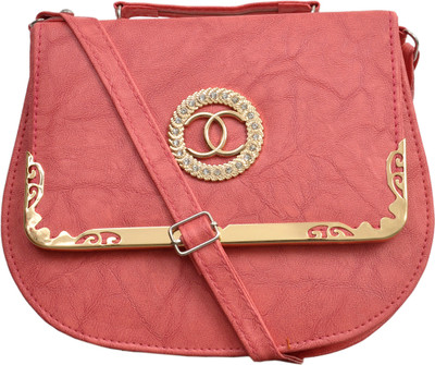 

Bizarre Vogue Women Casual Pink PU Sling Bag