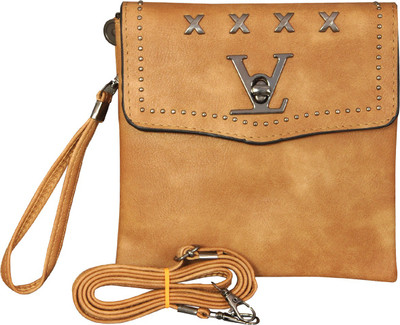 

TITLEE Women Casual Brown Polyester Sling Bag