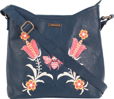 

Chumbak Women Casual Blue PU Sling Bag