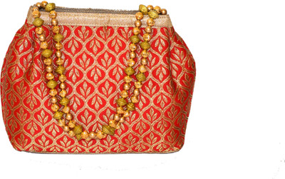 

SM Shopper Women Casual Red Silk Shoulder Bag