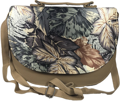 

Bizarre Vogue Women Casual Khaki PU Sling Bag