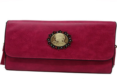 

sm shopper Women Casual Maroon PU Clutch