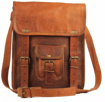 

Pranjals House Boys & Girls Casual Brown Genuine Leather Sling Bag