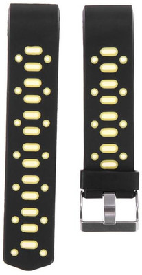 

J Replacement Watch Strap Oval Fitbit Dharge2 5.5-6.7 Plus Screen Protector_03 Smart Watch Strap(Black), Black;yellow