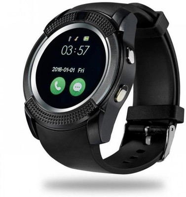 

Raptas Wireless Bluetooth/0.3M Camera/Simcard/Sdcard/ Smartwatch(Black Strap Free Size)