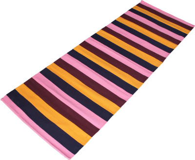 

Ryan Premium Exclusive Stripes 100% Cotton Handwoven Yoga mat Multicolor 3 mm Yoga Mat