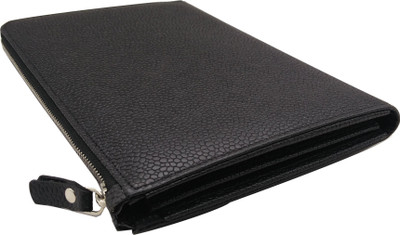 

Essart Essart Faux Leather dotted print Travel Document Holder 25.50cm x 16.50cm x 2cm with zipp closure - AA-2116-Black(Black)