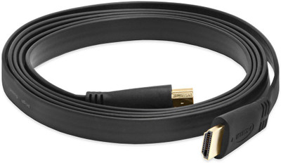 

LipiWorld TV-out Cable HDMI Male to HDMI Male Cable TV Lead 1.4V High Speed Ethernet 3D Full HD 1080p (Flat HDMI 1.5 Meter)(Black, For Home Theater, 1.5 m)