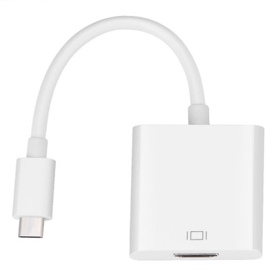 

LipiWorld TV-out Cable USB 3.1 Type C Male to HDMI 4K 3D Female Adapter for Macbook Chromebook HDTV(White, For Laptop)