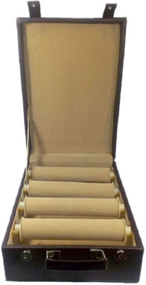 

Addyz 4 Rods Bangle Box Premium Imitation Leather Box Vanity Box(Brown)
