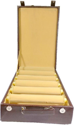 Addyz 6 Rods Bangle Box Makeup Jewelry Box Vanity Box(Brown)