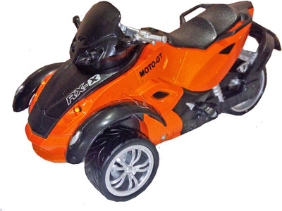 

TALKING GANESHA 6 Inch Pull Back Metal Motogp Die cast model Bike with in built batteries with lights & sound (orange, black)(Orange)