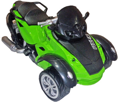 

TALKING GANESHA 6 Inch Pull Back Metal Motogp Die cast model Bike with in built batteries with lights & sound (green, black)(Green)