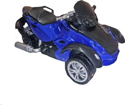 

TALKING GANESHA 6 Inch Pull Back Metal Motogp Die cast model Bike with in built batteries with lights & sound (blue, black)(Blue)