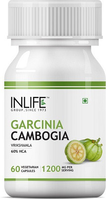 

Inlife Garcinia Cambogia Slim Weight Loss Fat Burner Supplement (60% HCA) 1200 mg (per serving)- 60 Veg. Capsules(1000 mg)