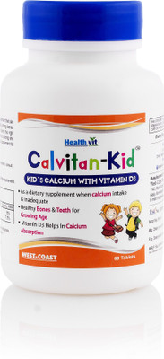 

HealthVit Calvitan-Kid Kid�s Calcium with Vitamin d3 60 Tablets(60 No)