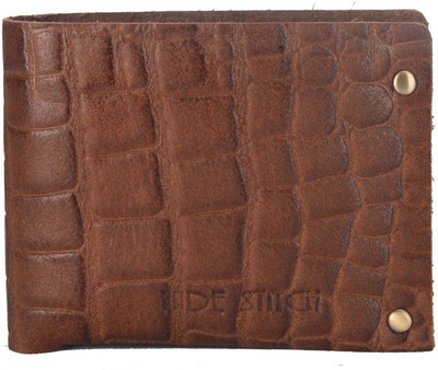 

Hidestitch Men Brown Genuine Leather Wallet(4 Card Slots), Brown-06