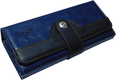 

SN LOUIS Women Blue, Black Artificial Leather Wallet(4 Card Slots)
