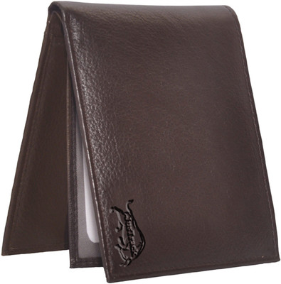

Justrack Men Brown Genuine Leather Wallet(6 Card Slots)